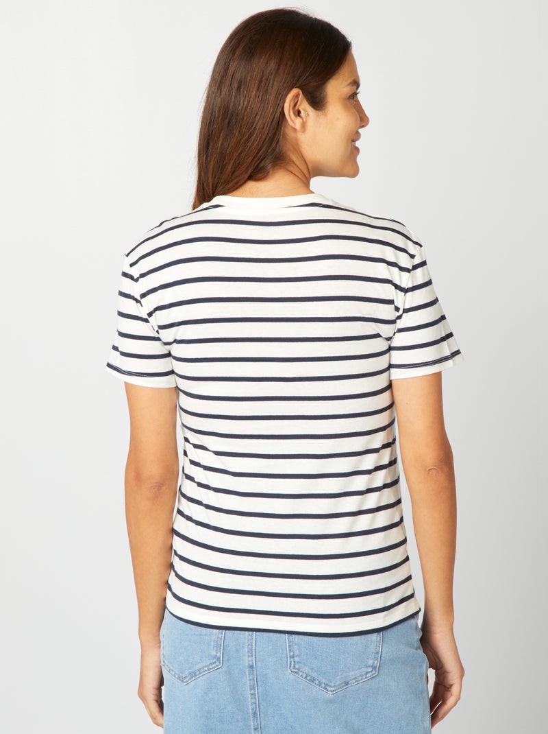 T-shirt de amamentar com estampado BRANCO - Kiabi