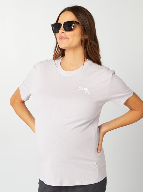T-shirt de amamentar com estampado - Kiabi