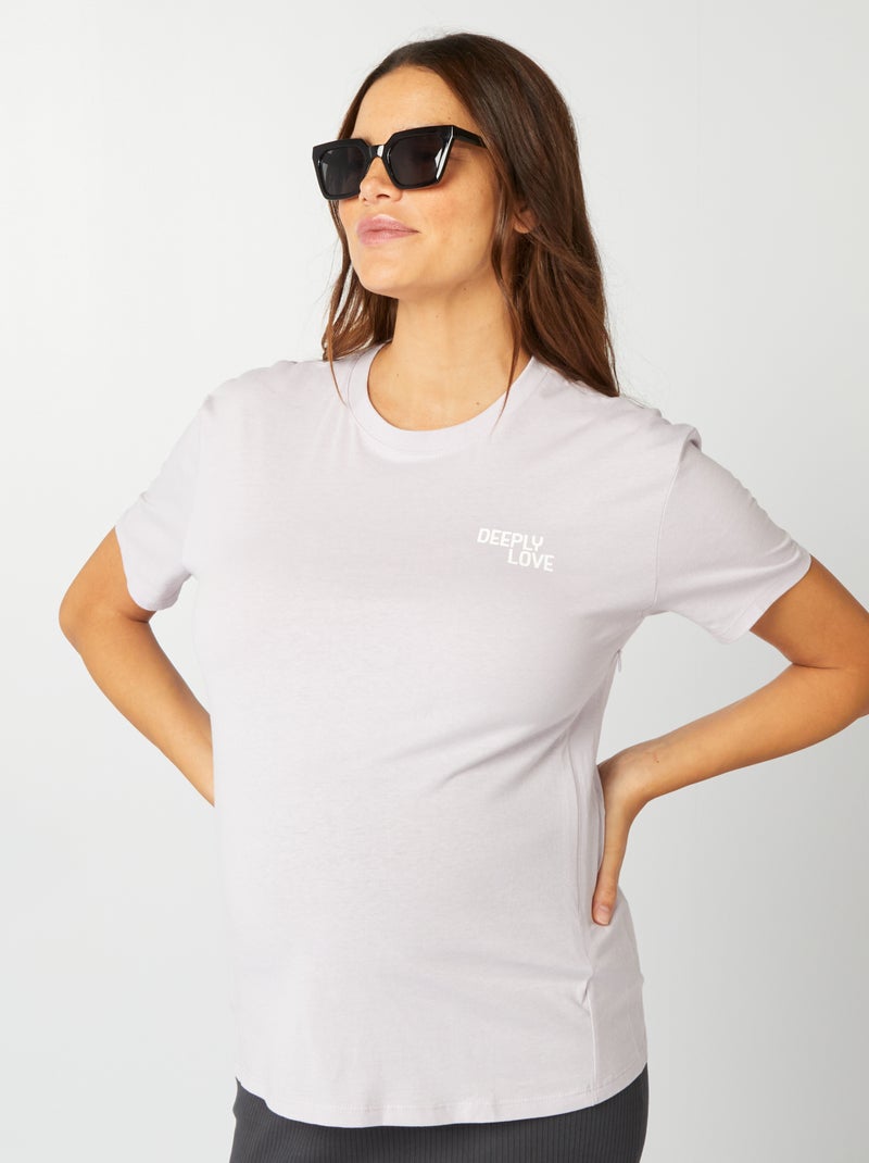 T-shirt de amamentar com estampado VIOLETA - Kiabi