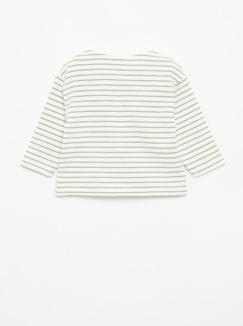 T-shirt de Baby Terry de manga comprida - Kiabi