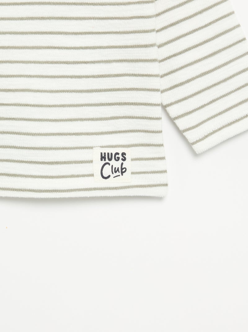 T-shirt de Baby Terry de manga comprida Branco - Kiabi