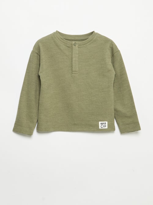 T-shirt de Baby Terry de manga comprida - Kiabi T-shirt de Baby Terry de manga comprida - Kiabi