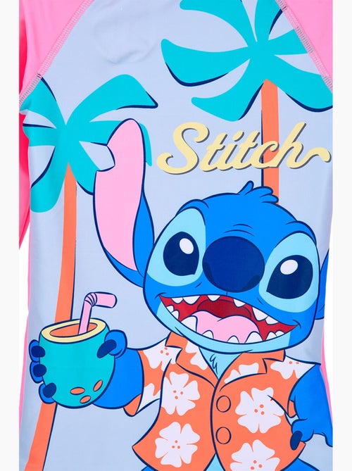 T-shirt de banho anti-uv lilo & stitch rosa menina | licença oficial - Kiabi