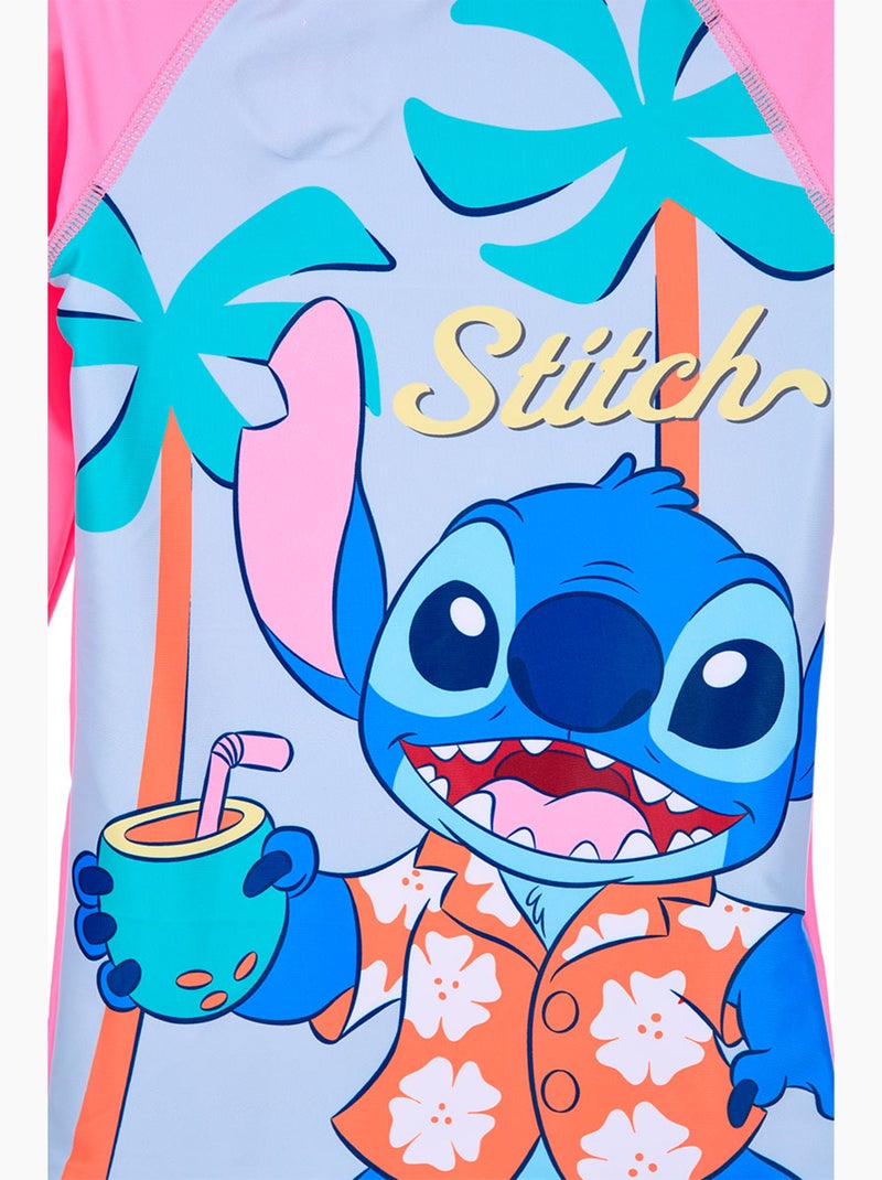 T-shirt de banho anti-uv lilo & stitch rosa menina | licença oficial Rosa - Kiabi