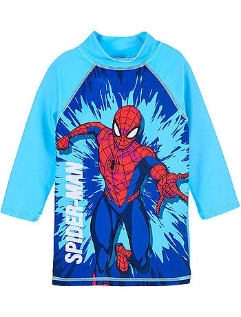 T-shirt de banho anti-uv spider-man azul menino | licença oficial