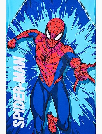 T-shirt de banho anti-uv spider-man azul menino | licença oficial