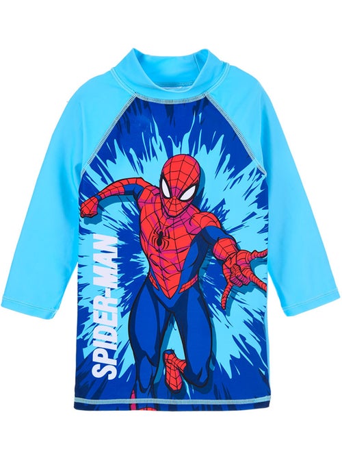 T-shirt de banho anti-uv spider-man azul menino | licença oficial - Kiabi