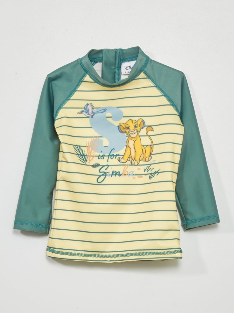 T-shirt de banho 'Rei Leão' 'Disney' Verde / Amarelo - Kiabi