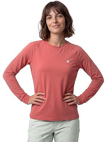 T-shirt de caminhada manga comprida mulher