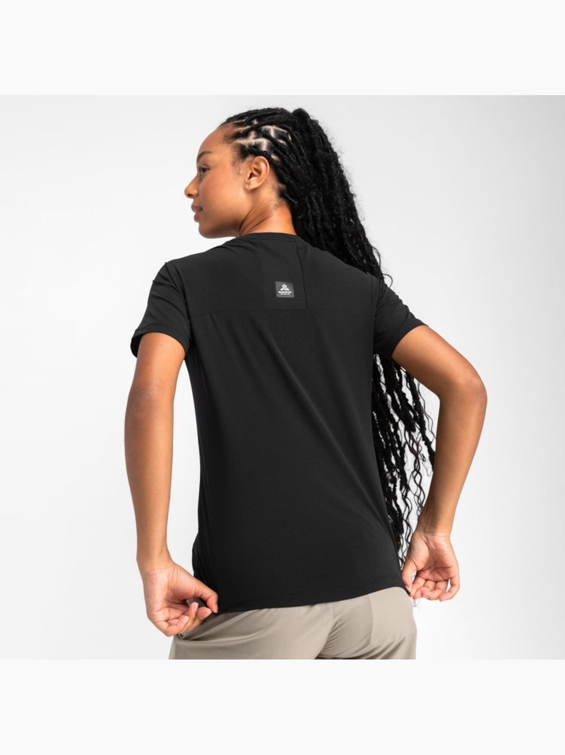 T-shirt de caminhada para mulher Preto - Kiabi