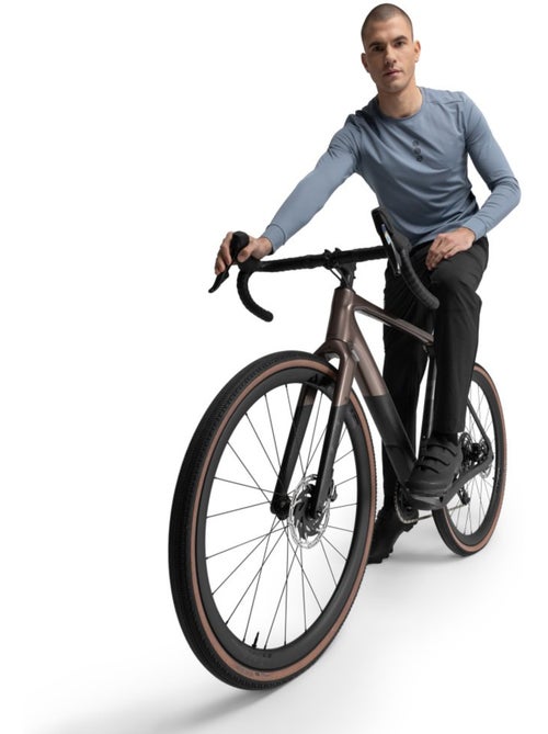 T-shirt de ciclismo gravel de manga comprida para homem - Kiabi