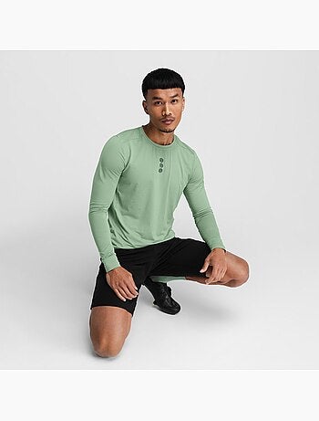T-shirt de ciclismo gravel de manga comprida para homem