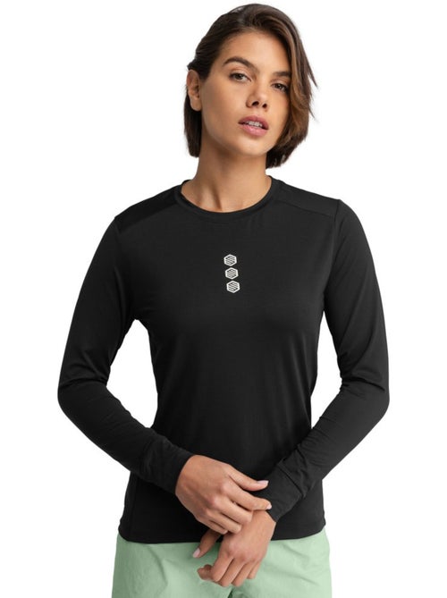 T-shirt de ciclismo gravel de manga comprida para mulher - Kiabi