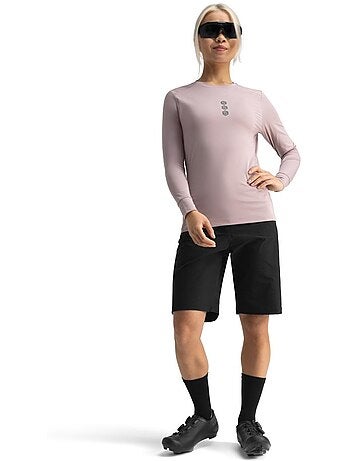 T-shirt de ciclismo gravel de manga comprida para mulher
