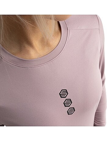 T-shirt de ciclismo gravel de manga comprida para mulher