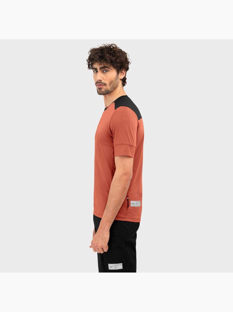 T-shirt de ciclismo gravel para homem Bege-argila - Kiabi