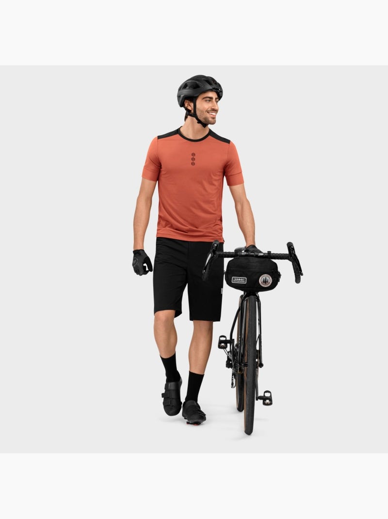 T-shirt de ciclismo gravel para homem Bege-argila - Kiabi