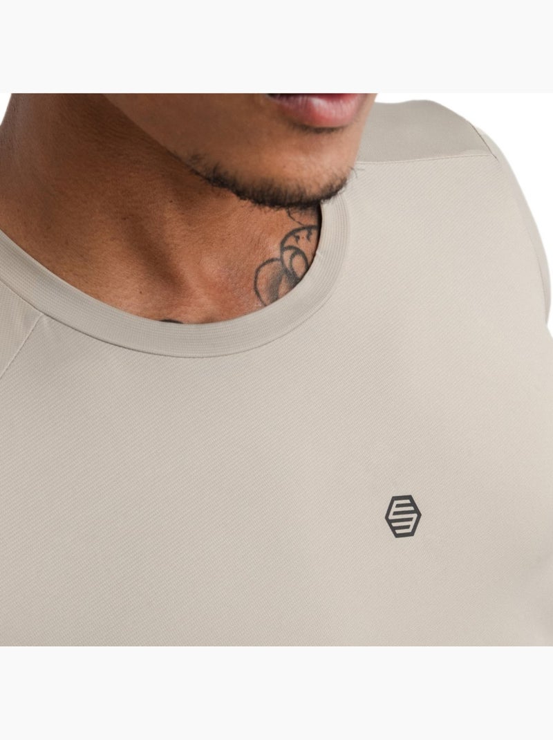 T-shirt de ciclismo gravel para homem Bege - Kiabi