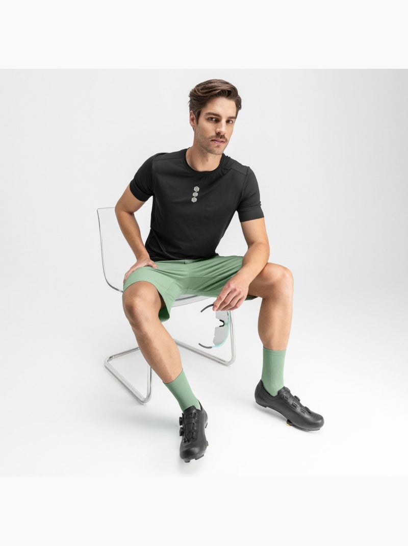 T-shirt de ciclismo gravel para homem Preto - Kiabi