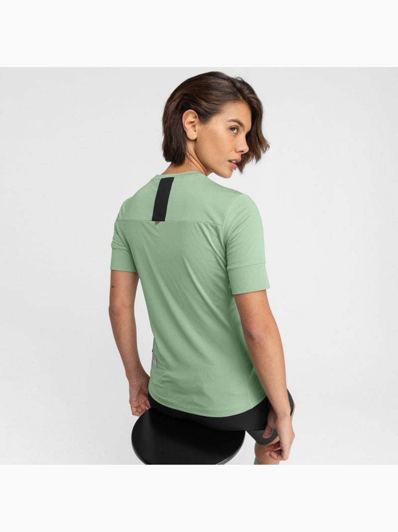 T-shirt de ciclismo gravel para mulher Verde - Kiabi