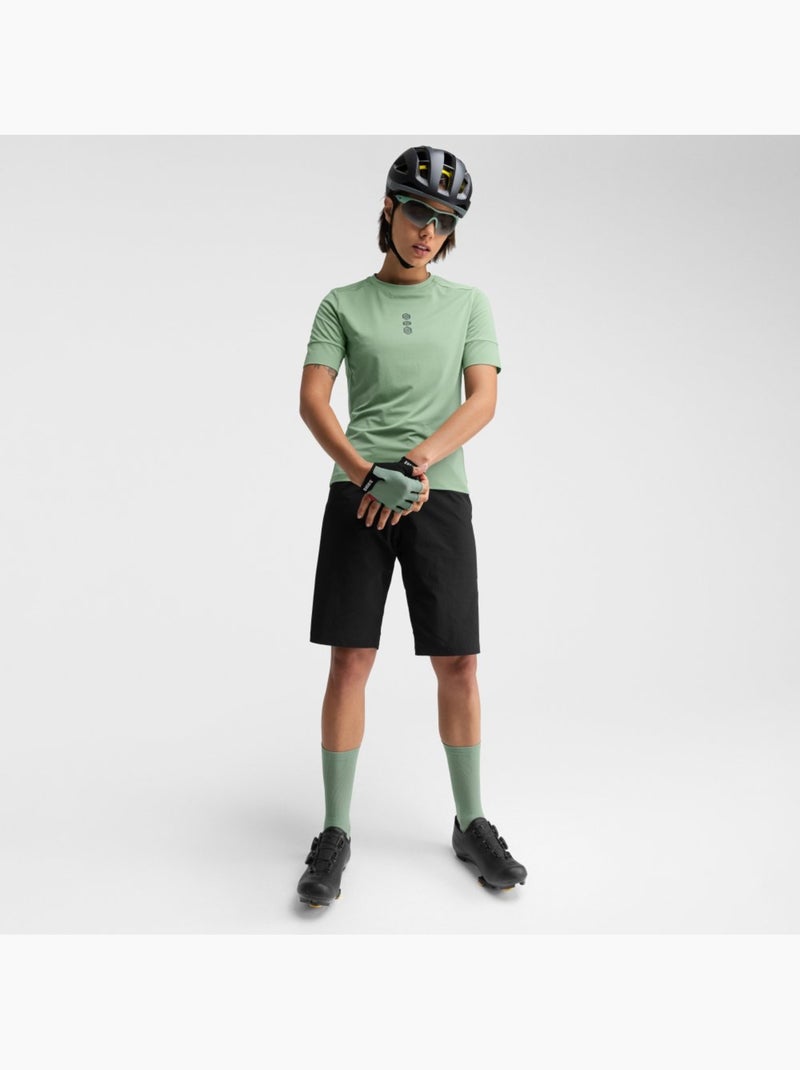 T-shirt de ciclismo gravel para mulher Verde - Kiabi