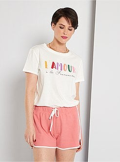 T-shirt de conceção ecológica 'amour' - Kiabi