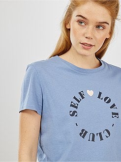 T-shirt de conceção ecológica com estampado - Kiabi