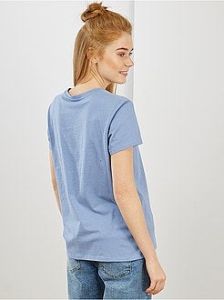 T-shirt de conceção ecológica com estampado - Kiabi