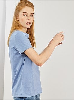 T-shirt de conceção ecológica com estampado - Kiabi