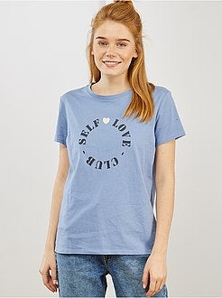 T-shirt de conceção ecológica com estampado - Kiabi