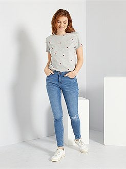 T-shirt de conceção ecológica com estampado 'corações' - Kiabi