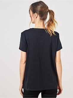 T-shirt de conceção ecológica com estampado - Kiabi