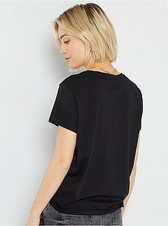 T-shirt de conceção ecológica com mensagem - Kiabi