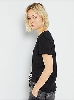 T-shirt de conceção ecológica com mensagem - Kiabi