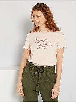 T-shirt de conceção ecológica estampada - Kiabi