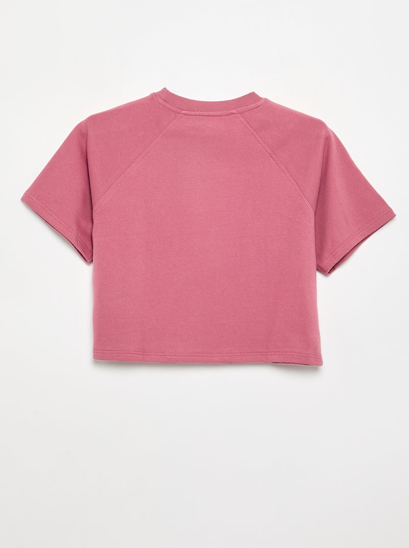 T-shirt de corte folgado de manga curta Rosa - Kiabi