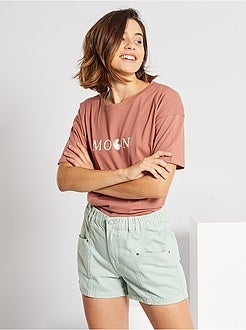 T-shirt de corte largo 'éco-conception' - Kiabi