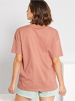 T-shirt de corte largo 'éco-conception' - Kiabi