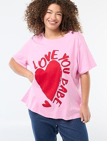 T-shirt de corte oversized com mangas curtas