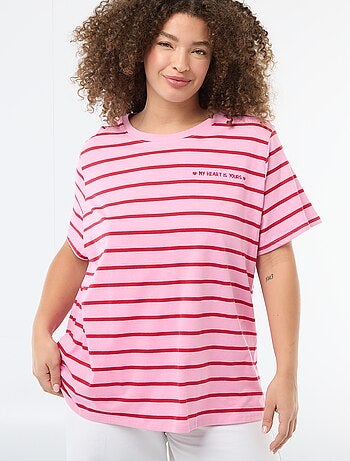 T-shirt de corte oversized com mangas curtas