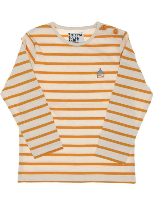 T-shirt de Criança Amarelo às Riscas EOM Eloris - Kiabi