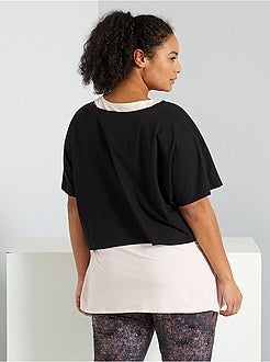 T-shirt de desporto 2 em 1 - Kiabi