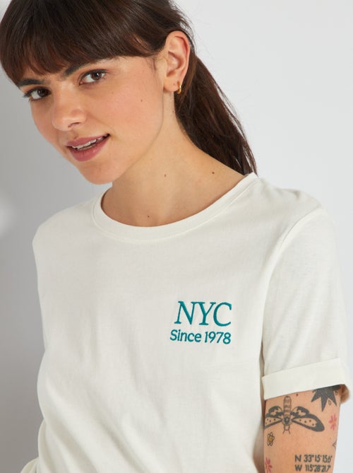 T-shirt de desporto com bordado frontal - Kiabi