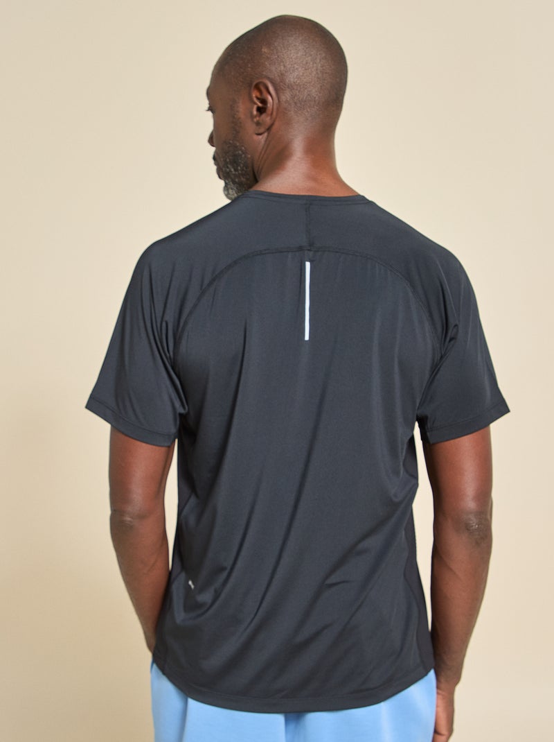 T-shirt de desporto com detalhe refletor - (ekstract) Preto - Kiabi