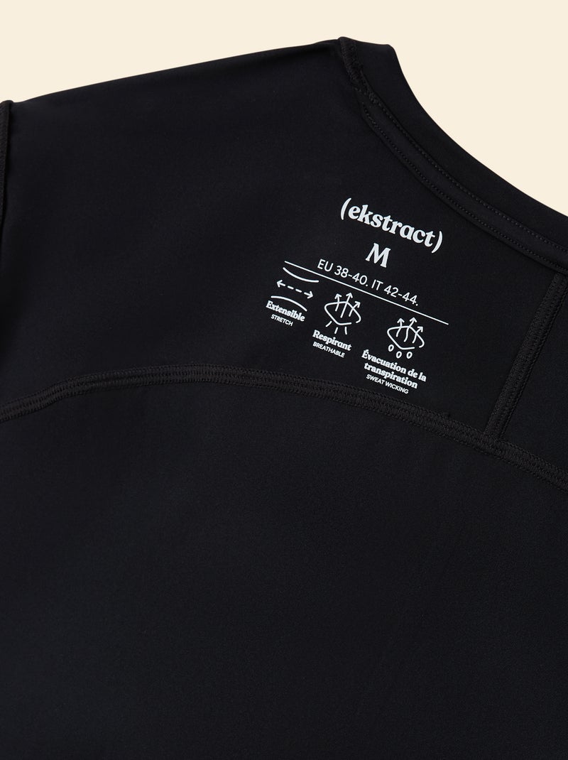 T-shirt de desporto com detalhe refletor - (ekstract) Preto - Kiabi