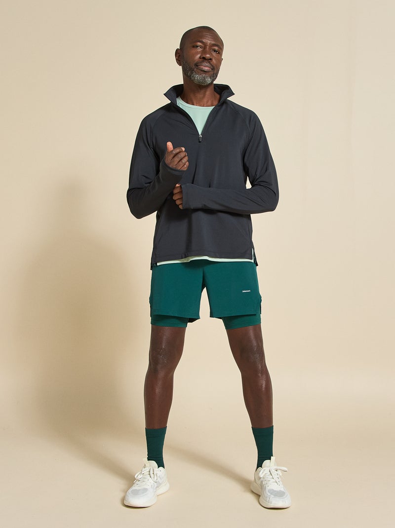 T-shirt de desporto com detalhe refletor - (ekstract) Verde - Kiabi