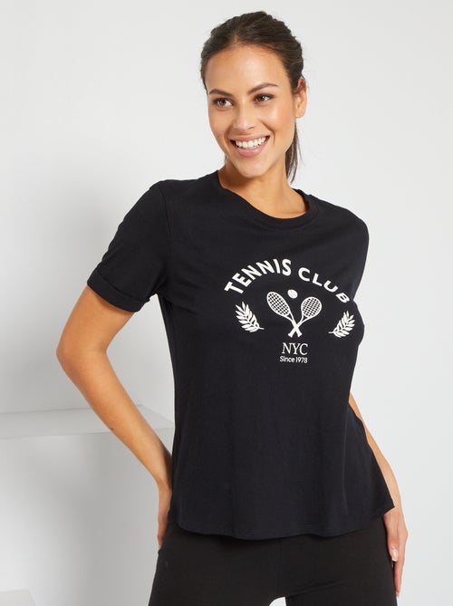 T-shirt de desporto com estampado 'tennis' - Kiabi
