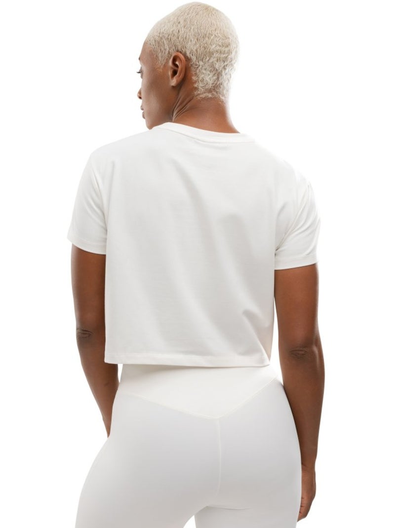 T-shirt de desporto com nó para mulher Branco - Kiabi
