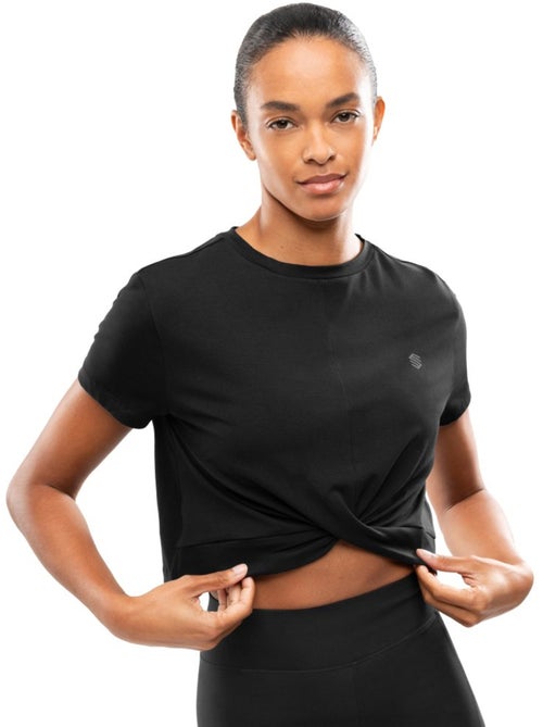 T-shirt de desporto com nó para mulher - Kiabi