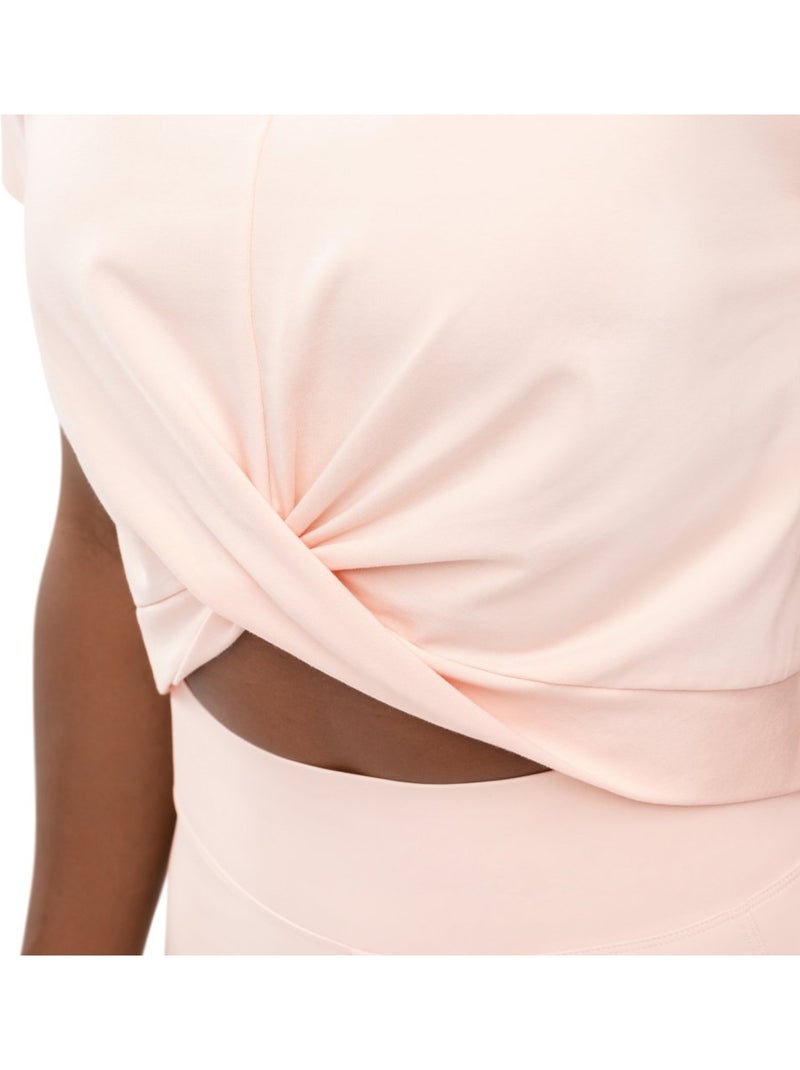 T-shirt de desporto com nó para mulher Rosa - Kiabi